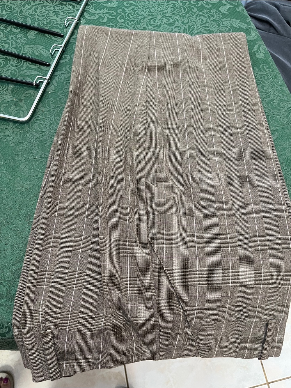 Brown Plaid Dress Pants - Classic Tailored Fit